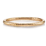 Textured Gold Wedding Band by Single Stone