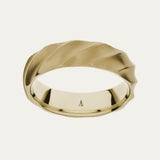 Yellow Gold 'Ribbed' Wedding Band