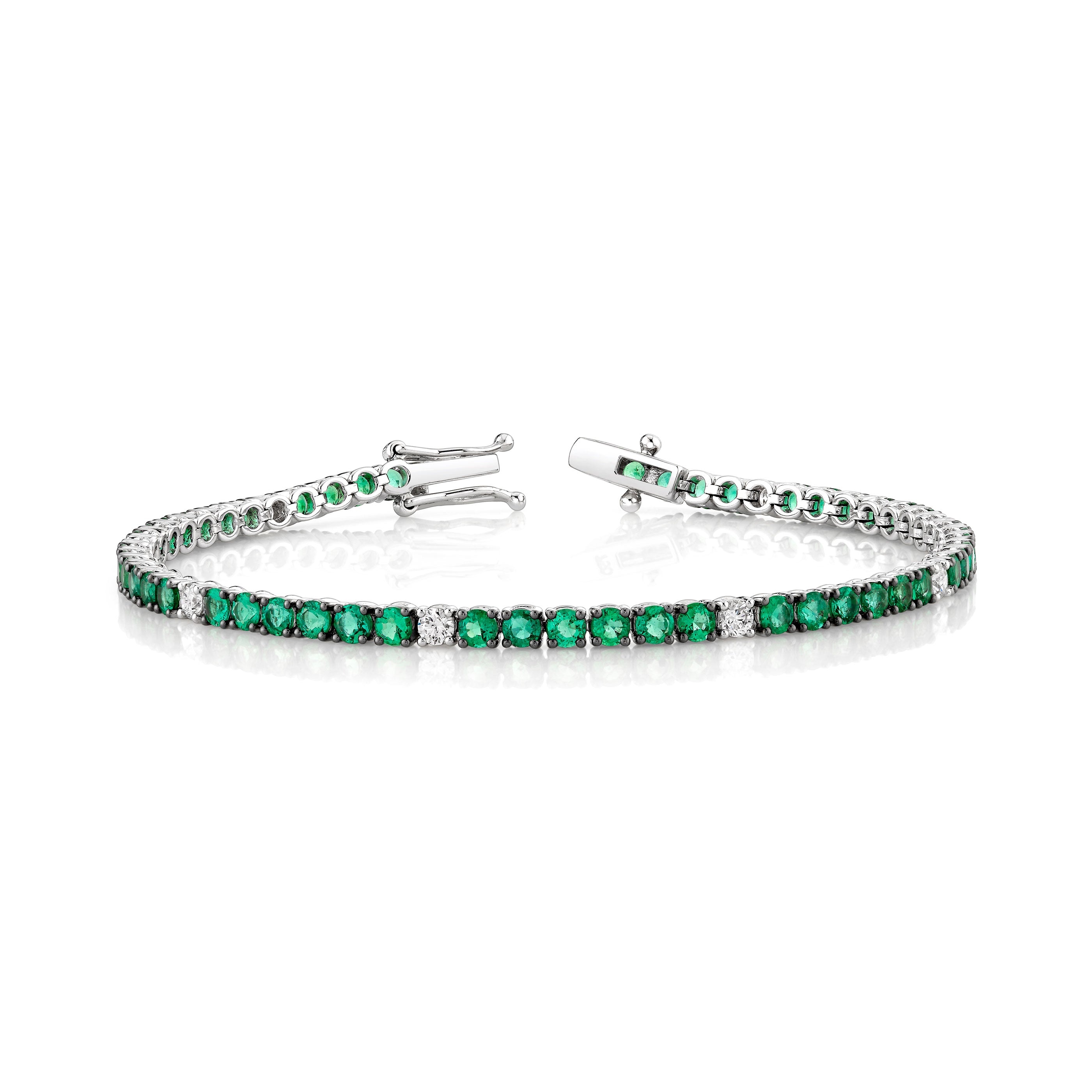 Green Emerald Tennis Bracelet