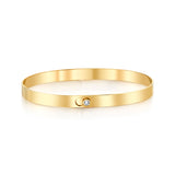 Single Diamond Gold Bangle