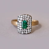 Natural Green Emerald Ring