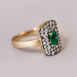 Natural Green Emerald Ring