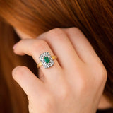 Natural Green Emerald Ring