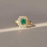 1.30 ct. Natural Zambian Green Emerald Ring