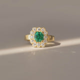 1.30 ct. Natural Zambian Green Emerald Ring