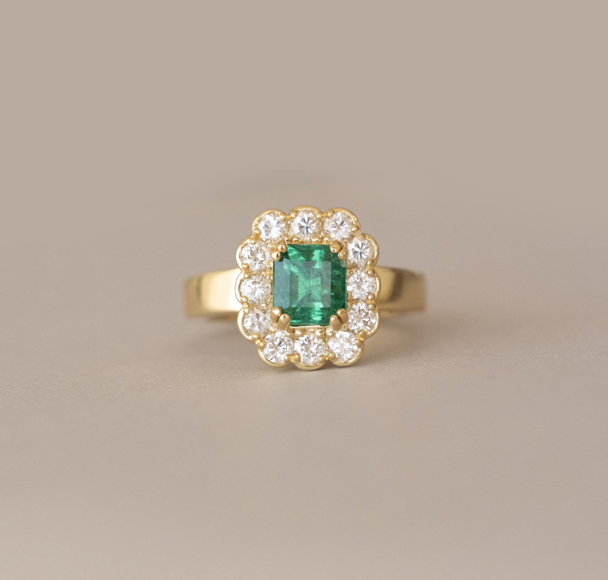 1.36 ct. Natural Emerald Ring