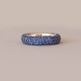 Blue Sapphire Pave Band