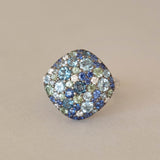 Multi-Colored Blue Gemstone Ring