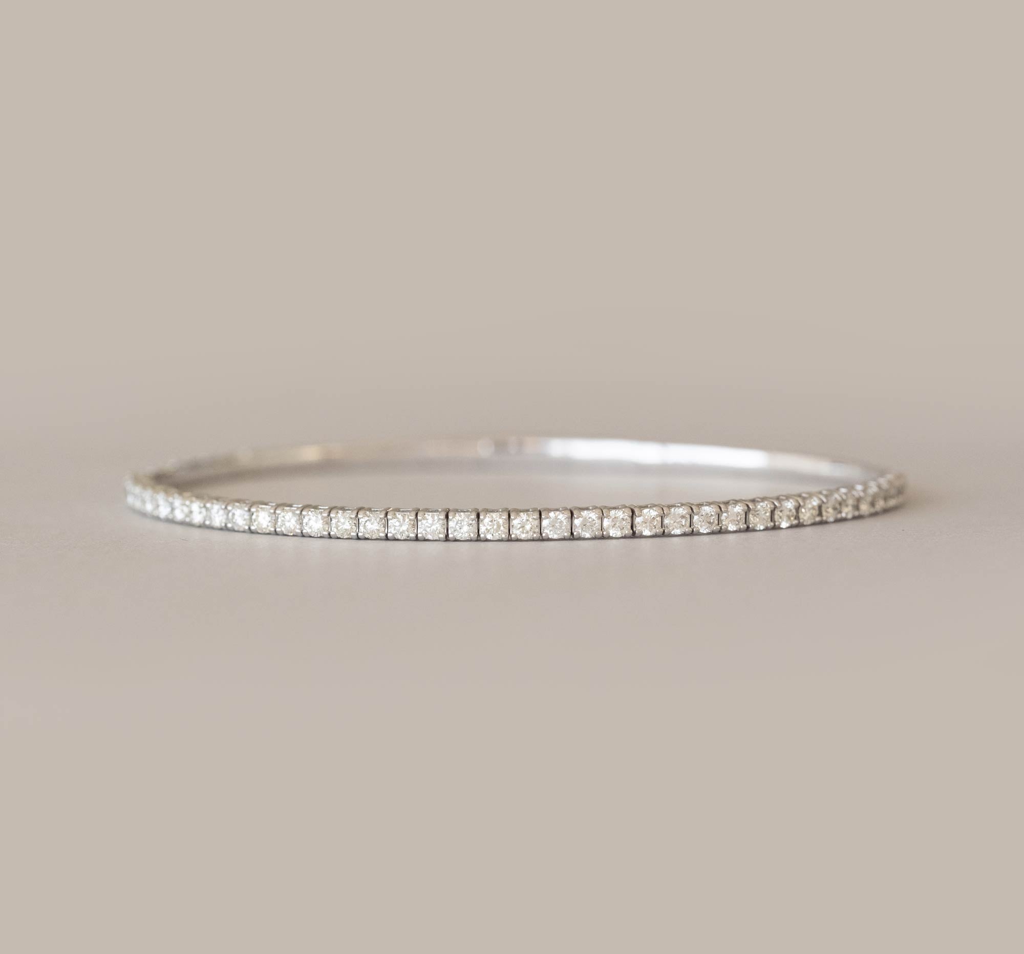 Flexible Diamond Tennis Bangle Bracelet