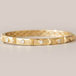 Bold Gold Diamond Bangle Bracelet