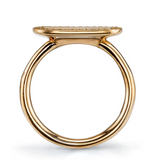 Engraveable Diamond Signet Ring