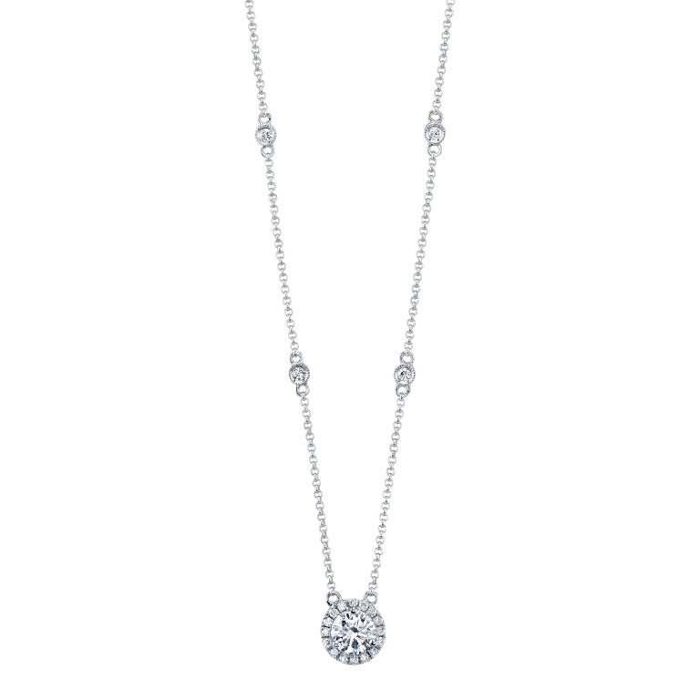 Halo Diamond Necklace – Harold Stevens