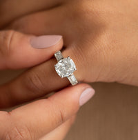 3.88 cttw. Elongated Cushion Cut Diamond Ring Size 7